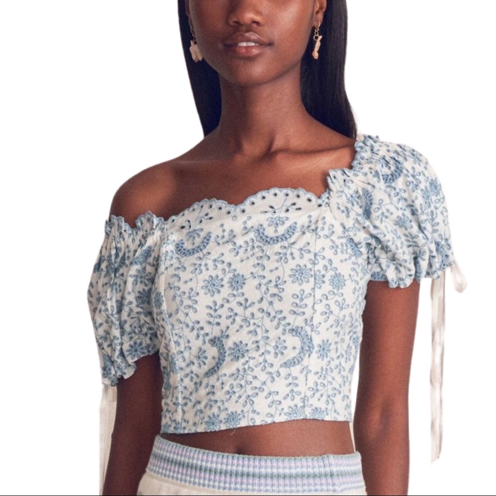 LoveShackFancy Melina Top. NWT